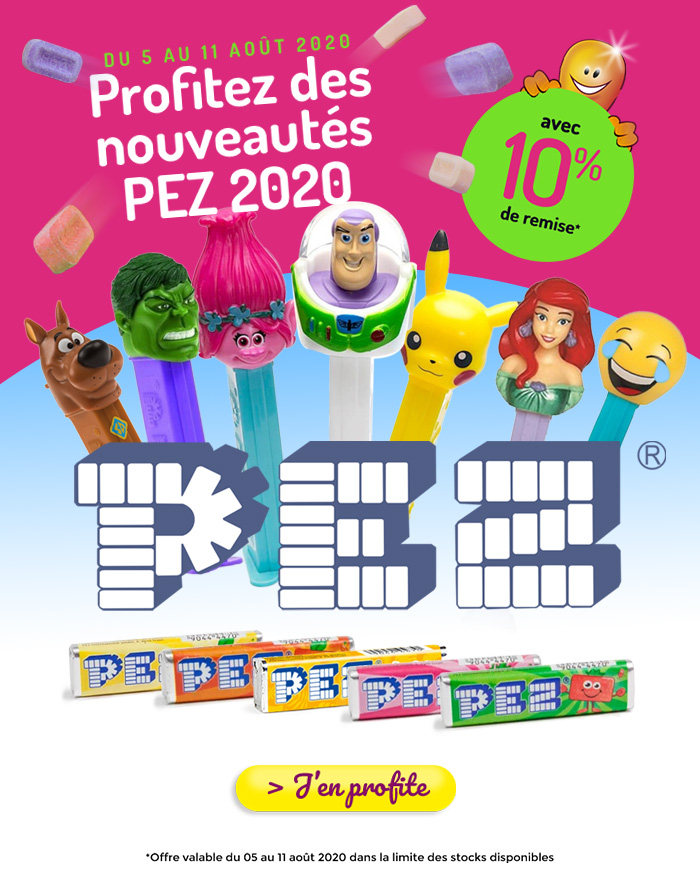 Du 5 au 11 Août, découvrez vite les nouveautés PEZ 2020 à prix canon